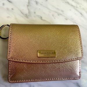 Kate Spade Small Flap Wallet in Rose Gold